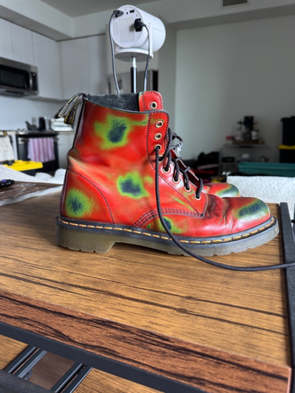 Vintage Dr Martens 1460 Thermal Rub Heat Map Boots